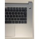 Carcasa superioara cu tastatura palmrest Laptop, Huawei MateBook D 15 BoB-WAE9P, Boh-WAQ9L, 37H98TCHUW0, KSL51661NJY, KSL51661NM0, 02452721, 09M022593A, silver, iluminata, 4 pini, layout UK