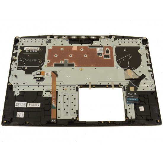 Carcasa superioara cu tastatura palmrest Laptop, Dell OEM G Series, G5 5500, 01RPF5, W0R63, 0W0R63, XW7R5, 439.0K401.0012, 460.0K403.0012 A02, 46M.0K7CS.B059, neagra, iluminata, RGB 20 pini, layout US