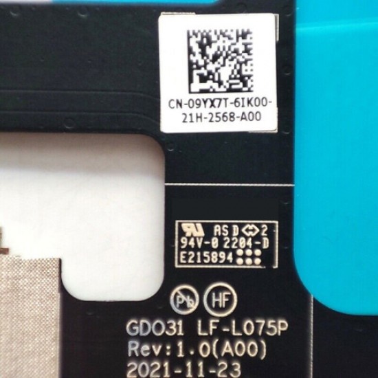 Cablu video LVDS Laptop, Dell, XPS 13 Plus 9320, P151G, P151G001, 9YX7T, 09YX7T, DA30001NG10, LF-L075P, UHD, 4K, EDP, OLED, touchscreen, 40 pini