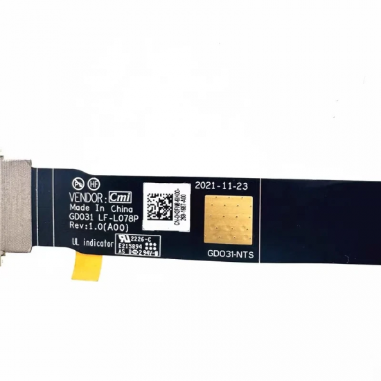 Cablu video LVDS Laptop, Dell, XPS 13 Plus 9320, P151G, P151G001, H3FN8, 0H3FN8, DA300010N10, LF-L078P, FHD, EDP, LED, non touchscreen, 30 pini