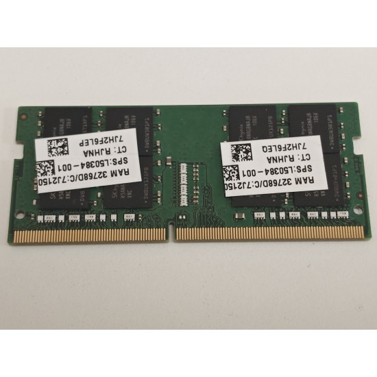 Memorie Ram Laptop, SK Hynix 32GB, DDR4, 2Rx8, PC4-3200AA, 1.2V, CL22, PC4-25600, HMAA4GS6AJR8N-XN, 3200Mhz, Non-ECC, sodimm, 260 pini