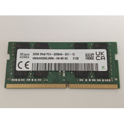 Memorie ram Laptop SK Hynix 32GB, DDR4, 2Rx8, PC4-3200AA, 3200Mhz, HMAA4GS6CJR8N-XN, PC4-25600, CL22, 1.2V, Non-ECC, sodimm, 260 pini