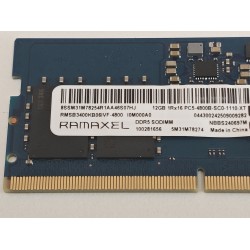 Memorie Ram Laptop, Ramaxel, 12GB, DDR5, 1Rx16, PC5-4800, 4800Mhz, RMSB3400KB06, 1.1V, CL40, PC5-38400, Non-ECC, sodimm, 262 pini