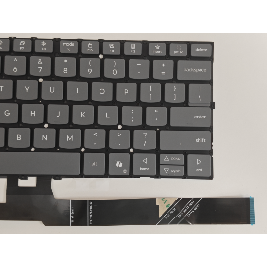 Tastatura Laptop, Lenovo, Slim 7 14IPH11 Type 83QN, iluminata, gri, layout US