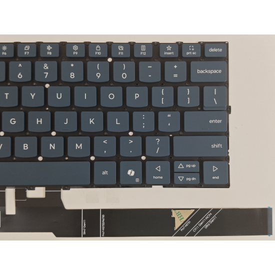 Tastatura Laptop, Lenovo, Slim 7 14IPH11 Type 83QN, iluminata, albastra, layout US