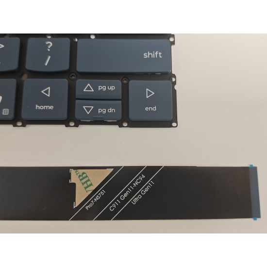 Tastatura Laptop, Lenovo, Slim 7 14IPH11 Type 83QN, iluminata, albastra, layout US