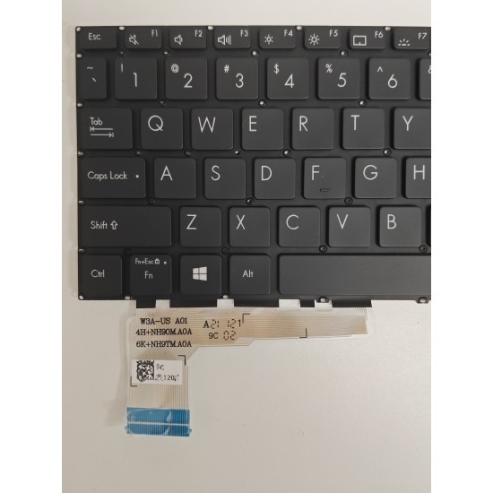 Tastatura Laptop, Asus, VivoBook S14 S435E, S435EA, iluminata, neagra, layout US