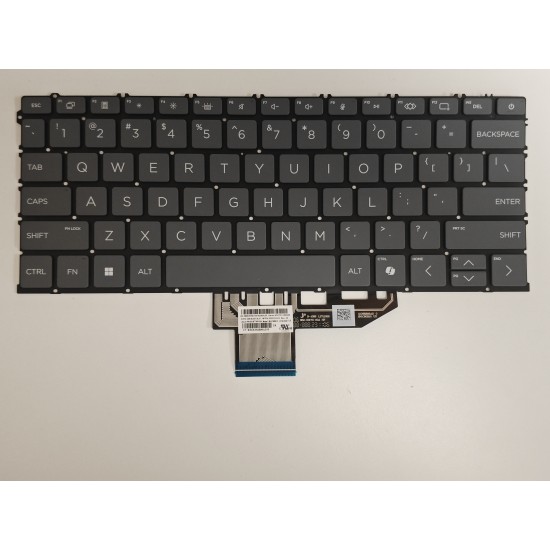 Tastatura Laptop, HP, OmniBook X 14-FE, iluminata, gri, layout US
