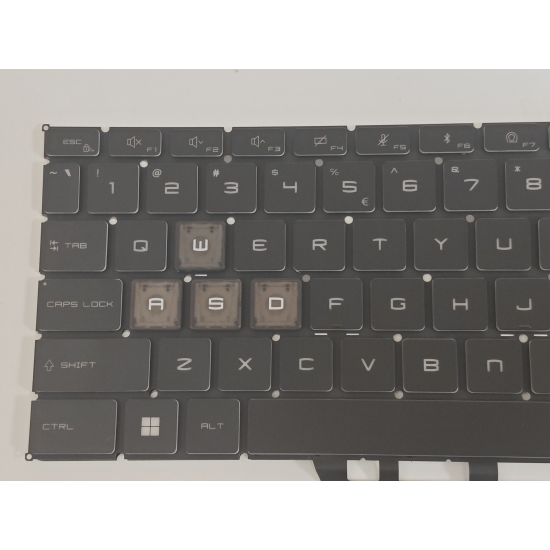 Tastatura Laptop Gaming, MSI, GF63 Thin 12VF, 12VE, 12UC, 12UCX, 12UD, 12UDX, MS-16R8, iluminata, 6 pini, neagra, layout US