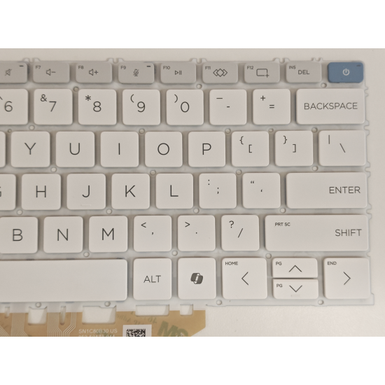 Tastatura Laptop, HP, OmniBook X 14-FE, iluminata, alba si gri, layout US