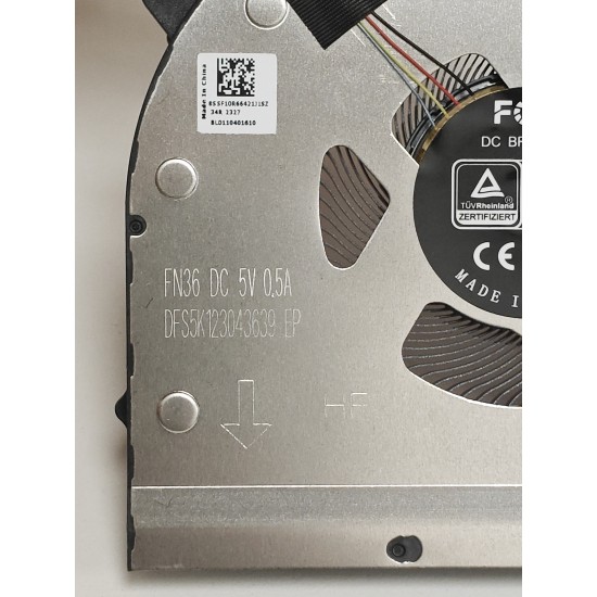 Set coolere Laptop Gaming, Lenovo, Legion S7-15ARH5 Type 82HM, 5F10S13923, DFS5K121142629-FN35, 8SSF10R66385, DFS5K123043639-FN36, 8SSF10R66421, 5V, 0.5A