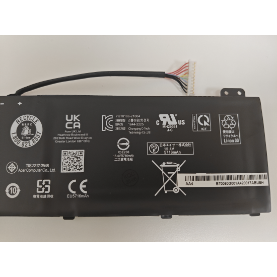 Baterie Laptop Gaming, Acer, Nitro 5 AN517-55, KT.00405.012, AP21A7T, 5650mAh, 87.01Wh