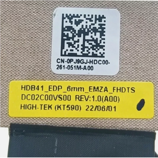 Cablu video LVDS Laptop 2-in-1, Dell, Latitude 7430, P136G, P136G002, PJ9GJ, 0PJ9GJ, DC02C00VS00, HDB41 EDP 6mm EMZA FHDTS, 30 pini