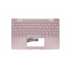 Carcasa superioara cu tastatura palmrest Laptop, Asus, ZenBook 3 UX390U, UX390UA, UX390UAK, 90NB0CZ2-R31US0, 13N0-UWA0821, UX390UA-1B, iluminata, rose gold, layout US