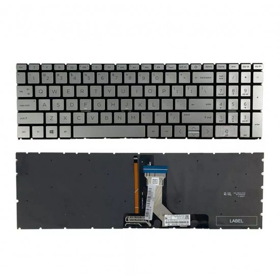 Tastatura Laptop, HP, ProBook 470 G9, iluminata, argintie, layout US