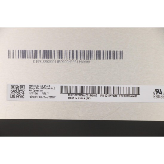 Display compatibil Laptop, Lenovo, ThinkBook 5D10W46487, 5D10W46488, 5D11B38526, M133NW4J R0 HW:1.2, M133NW4J R0 HW:1.3, B133UAN01.0, 13.3 inch, FHD+, 1920x1200, IPS, conector ingust, 30 pini