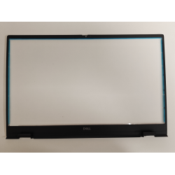 Rama Display Laptop, Dell, Vostro 5502, P102F, P102F002, 5K0P9, 05K0P9, 460.0KU0D.0011, culoare gri inchis cu ornamente balamale gri deschis