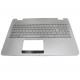 Carcasa superioara cu tastatura palmrest Laptop, ASUS, N551, N551JB, N551JM, N551JQ,N551JK, N551JX, NSK-UPPBC, 90NB0931-R31UK0, AM18300050SZCP1, 13NB05T1P1901X, 3807868700033, iluminata, argintie, layout UK