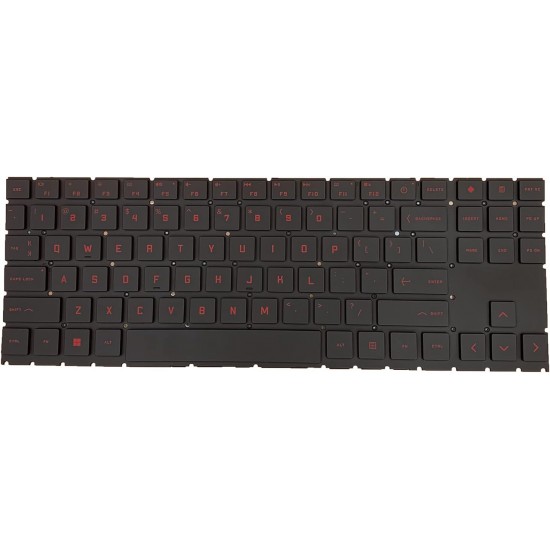 Tastatura Laptop, HP, Omen 16-B, TPN-Q265, iluminata, rosie, layout US