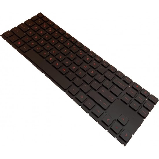 Tastatura Laptop, HP, Omen 16-B, TPN-Q265, iluminata, rosie, layout US