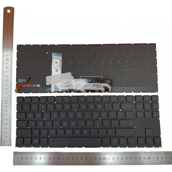 Tastatura Laptop, HP, Omen 16-B, TPN-Q265, iluminata, rosie, layout US