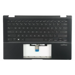 Carcasa superioara cu tastatura palmrest Laptop, Asus, ZenBook 14, UX463FL-2G, 90NB0NY1-R31US0, 13NB0NW1P0101X, 13N1-A1A0221, iluminata, neagra, layout US