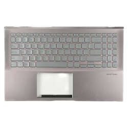 Carcasa superioara cu tastatura palmrest Laptop, Asus, VivoBook S15 S531F, S531FA, S531FL,90NB0LL5-R31US0, 13NB0LL1P03X1X, 13NB0LL1P03011, 13NB0LL5AM0301, 30XKNTAJN30, 1KAHZZU, X531FA-2C, iluminata, roz, layout US
