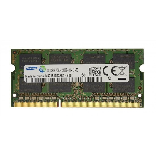 Memorie RAM Laptop, Samsung, 8GB, 2Rx8, DDR3L, PC3L-12800S, 1600MHz, 1.35V, M471B1G73EB0-YK0, CL11, Non-ECC, SODIMM, 204 pini