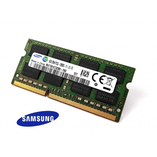 Memorie RAM Laptop, Samsung, 8GB, 2Rx8, DDR3L, PC3L-12800S, 1600MHz, 1.35V, M471B1G73DB0-YK0, CL11, Non-ECC, SODIMM, 204 pini