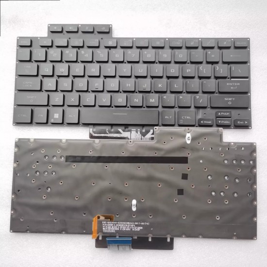 Tastatura Laptop Gaming, Asus, ROG Flow X16 6037B0233230, 6037B0233201, 0KNR0-2812UI00, V202526QS1, ilumianta, neagra, layout US