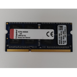 Memorie RAM Laptop, Kingston, 8GB, 2Rx8, DDR3L, PC3L-12800S, 1600MHz, 1.35V, KCP3L16SD8/8, CL11, Non-ECC, SODIMM, 204 pini