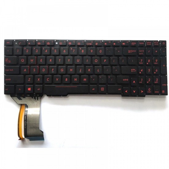 Tastatura Laptop Gaming, Asus, ROG FX553V, FX553VD, FX553VE, FX553VW, iluminata, rosie, layout US