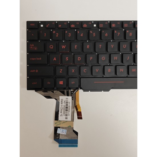 Tastatura Laptop Gaming, Asus, ROG FX553V, FX553VD, FX553VE, FX553VW, iluminata, rosie, layout US