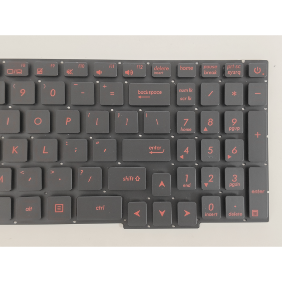 Tastatura Laptop Gaming, Asus, ROG FX553V, FX553VD, FX553VE, FX553VW, iluminata, rosie, layout US