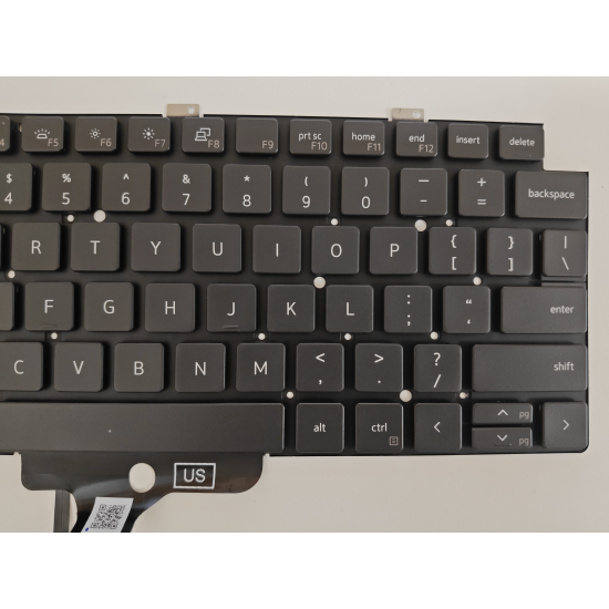 Tastatura Laptop, Dell, Latitude 13 7320, P133G, P133G001, iluminata, neagra, layout US
