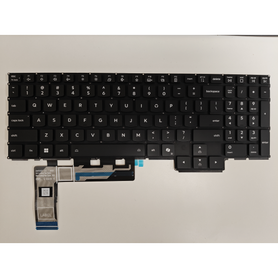 Tastatura Laptop, Lenovo, Legion 5 15IRX10 Type 83LY, iluminata, RGB Per Key, 24 pini, neagra, layout US