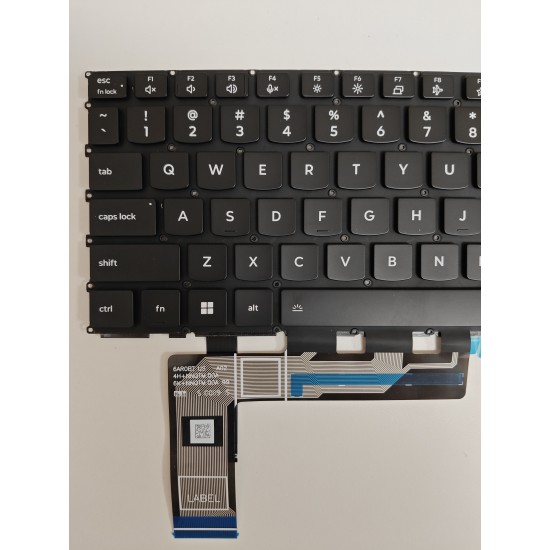 Tastatura Laptop, Lenovo, Legion 5 15IRX10 Type 83LY, iluminata, RGB Per Key, 24 pini, neagra, layout US