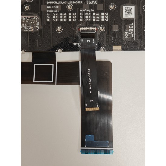 Tastatura Laptop, Lenovo, Legion 5 15IRX10 Type 83LY, iluminata, RGB Per Key, 24 pini, neagra, layout US