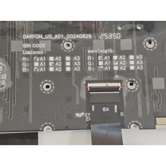 Tastatura Laptop, Lenovo, Legion 5 15IRX10 Type 83LY, iluminata, RGB Per Key, 24 pini, neagra, layout US