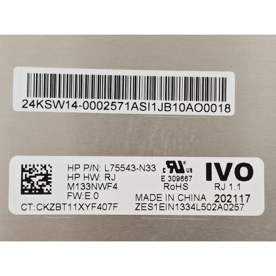 Display Laptop, HP, L75543-N33, L75543-J31, L75543-332, L96778-001, L96779-001, L96780-001, L73329-J31, L52358-J31, 13.3 inch, rezolutie FHD, 1920x1080, 299 latime, 60Hz, 30 pini