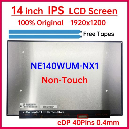 Display Laptop Gaming, Asus, Rog Zephyrus G14 GA402NJ, GA402RJ, GA402RK, 18010-14090200, NE140WUM-NX1 V18.0, 14 inch, rezolutie FHD  1920x1200, IPS, non touch, conector ingust, 40 pini, 144Hz