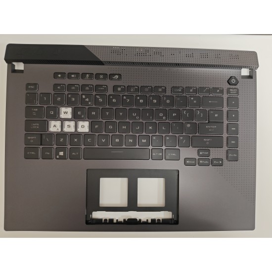 Carcasa superioara cu tastatura palmrest Laptop Gaming, Asus, G513QM-1F, 90NR0572-R32UK0, 6070B1886032, iluminata, RGB 4 Zone, layout UK