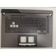 Carcasa superioara cu tastatura palmrest Laptop Gaming, Asus, G513QM-1F, 90NR0572-R32UK0, 6070B1886032, iluminata, RGB 4 Zone, layout UK