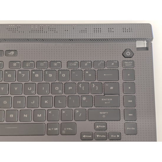 Carcasa superioara cu tastatura palmrest Laptop Gaming, Asus, G513QM-1F, 90NR0572-R32UK0, 6070B1886032, iluminata, RGB 4 Zone, layout UK