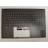 Carcasa superioara cu tastatura palmrest Laptop Gaming, HP, Omen 16-N, 16Z-N, TPN-Q265, N14062-001, iluminata, 4 pini, neagra, layout US