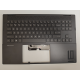 Carcasa superioara cu tastatura palmrest Laptop Gaming, HP, Omen 16-N, 16Z-N, TPN-Q265, N14062-001, iluminata, 4 pini, neagra, layout US