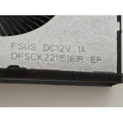 Cooler procesor Laptop Gaming, Acer, Nitro V15 ANV15-52, 23.QNAN7.002, DFSCK22115181R-FS0S, FCNDQ5DC77F022, 12V, 1A, CPU