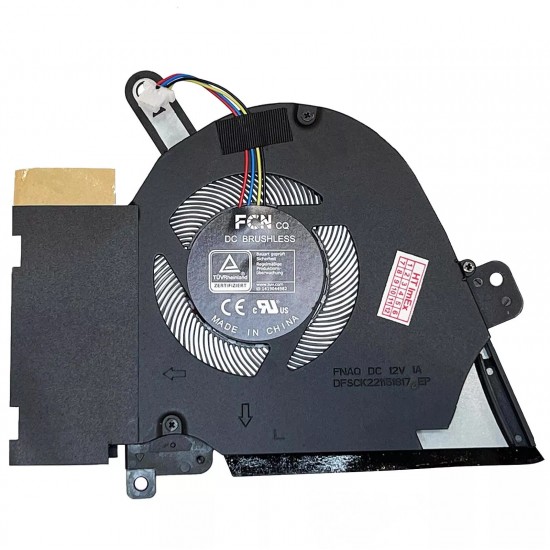 Cooler procesor Laptop Gaming, Asus, TUF Dash F15 FX516PR, FX516PC, FX516PM, FX516PE, FX516PCZ, 13NR0760P01011,x DFSCK221151817 FNAQ, 6033B0091501, DFS5K221153714 FP17, 6033B0099501, 12V, 1A, CPU