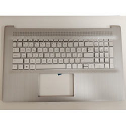 Carcasa superioara cu tastatura palmrest Laptop, HP, 17S-CU, M50456-001, M50456-B31, M50456-271, M50458-001, M50458-B31, M50458-271, 6070B1894803, 6054B2488302, iluminata, natural silver, layout US