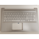Carcasa superioara cu tastatura palmrest Laptop, HP, 17-CP, 17Z-CP, TPN-L140, M50456-001, M50456-B31, M50456-271, 6070B1894803, 6054B2488302, iluminata, natural silver, layout US